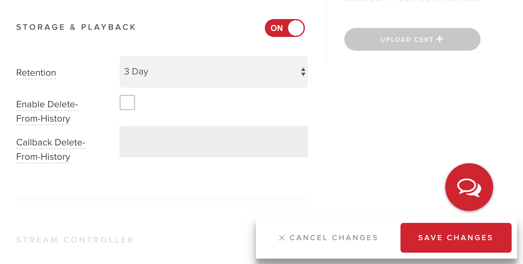 Setup-storagePlayback